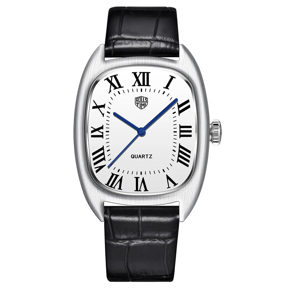 New Men's Watches Top Brand Luxury Oval Quartz Watch