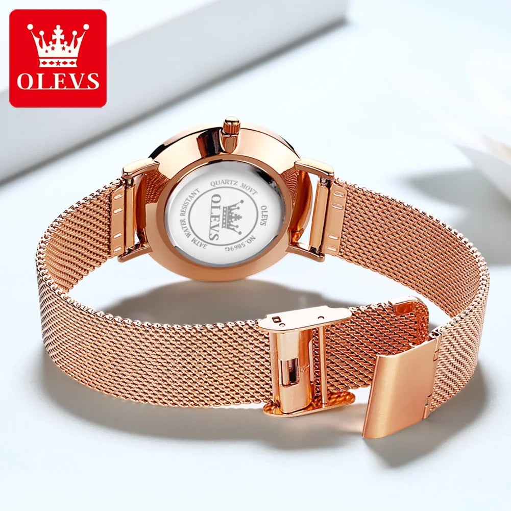 OLEVS Watches For Women Quartz Waterproof Watch Luxury