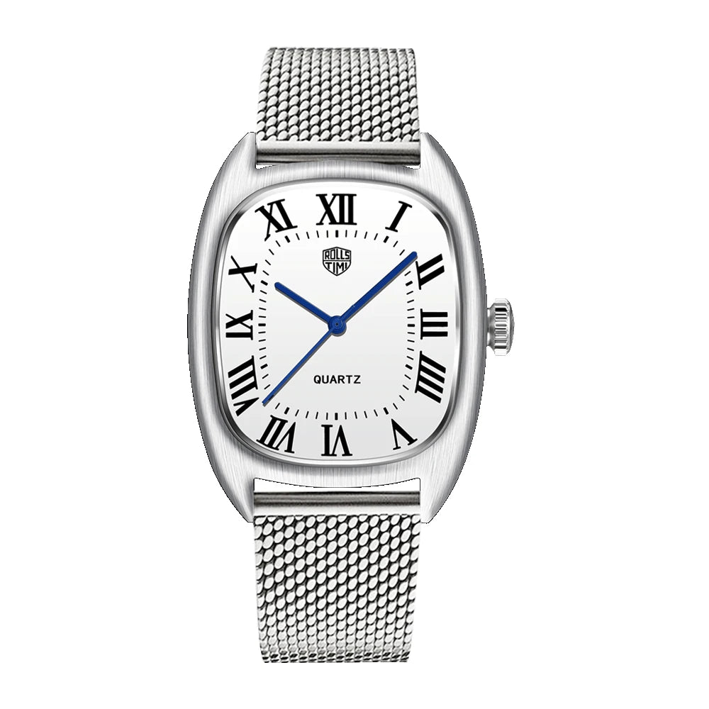 New Men's Watches Top Brand Luxury Oval Quartz Watch