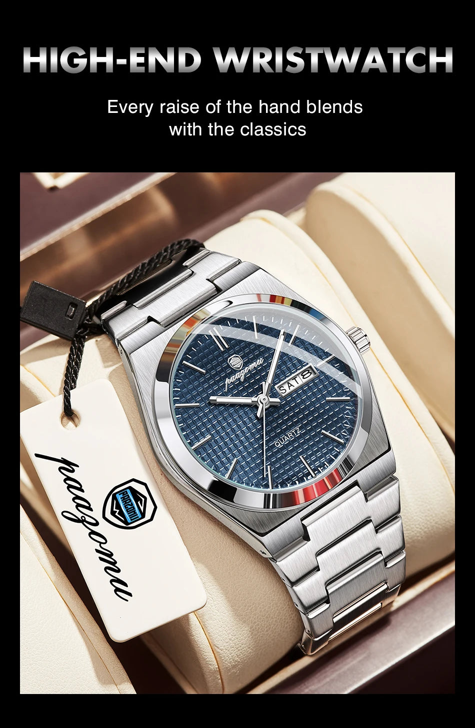 Original Luxury Men Clock Fashion Luminous Waterproof