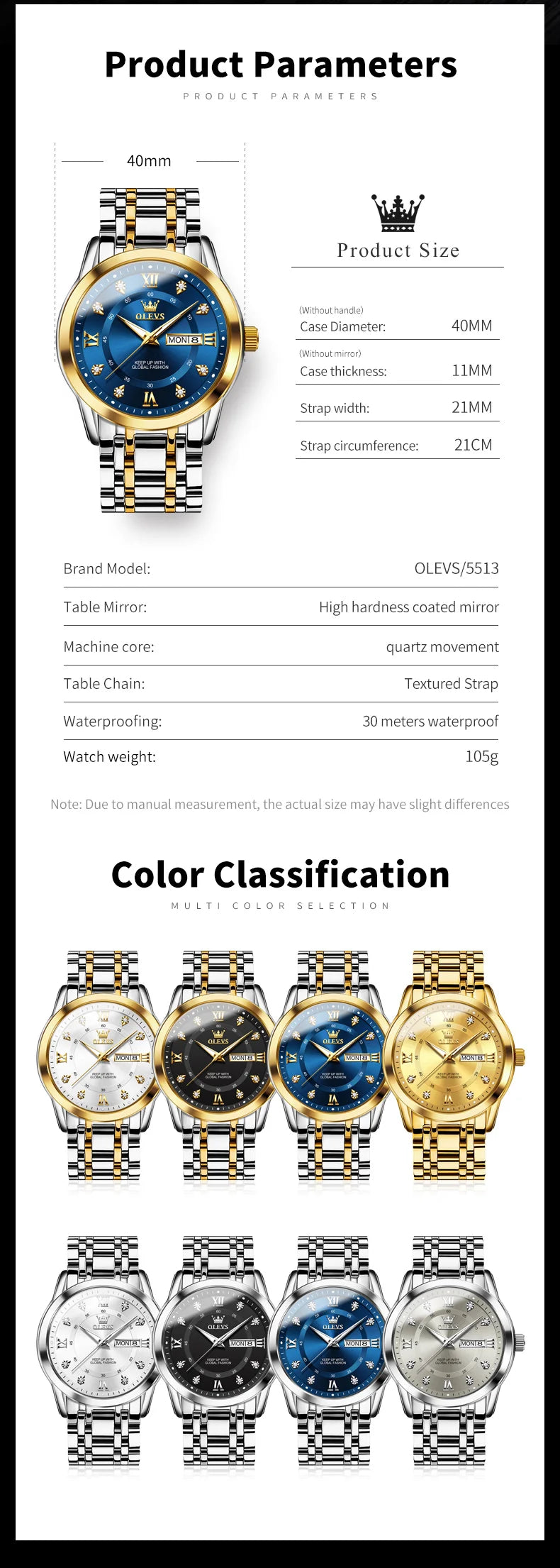 Men's Watch Original Fashion Brand Quartz Waterproof Watch