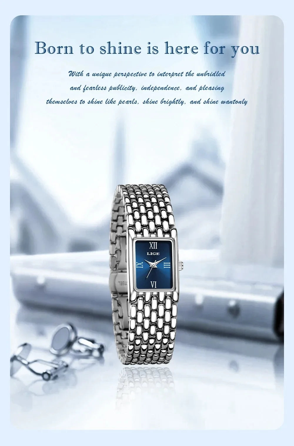 LIGE New Design Ladies Watch Fashion Quartz Wristwatch