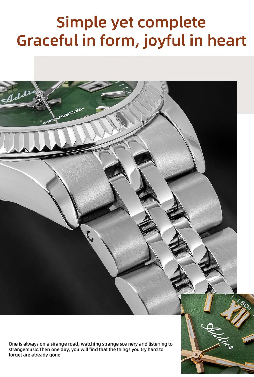 Addies New Ladies Quartz Watch 28mm Sapphire Mirror Watches