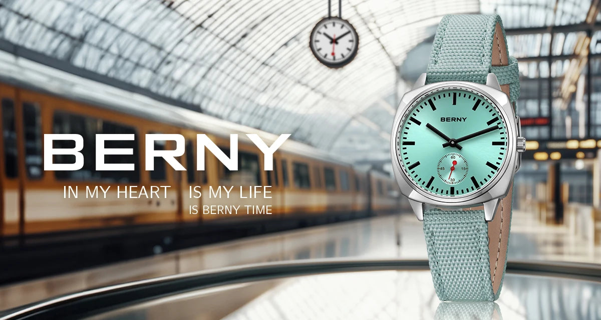 Ladies Railway Watch Canvas Women Wristwatch Quartz