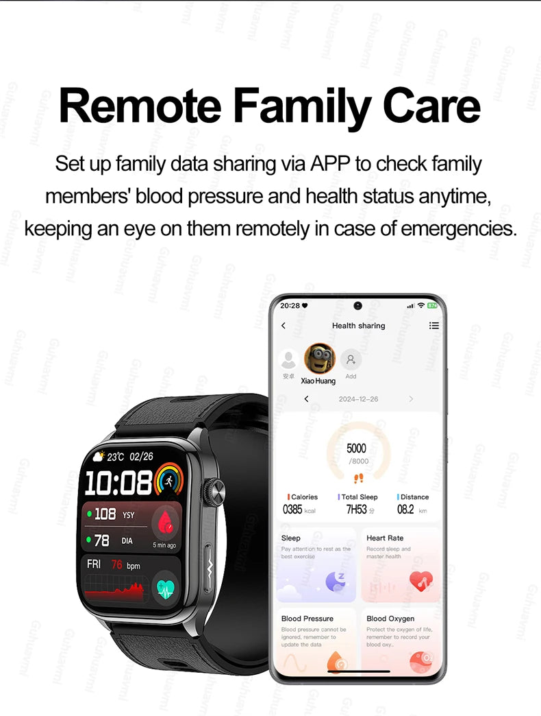 New Upgrade Air pump Smart Watch airbag Accurate Smartwatch