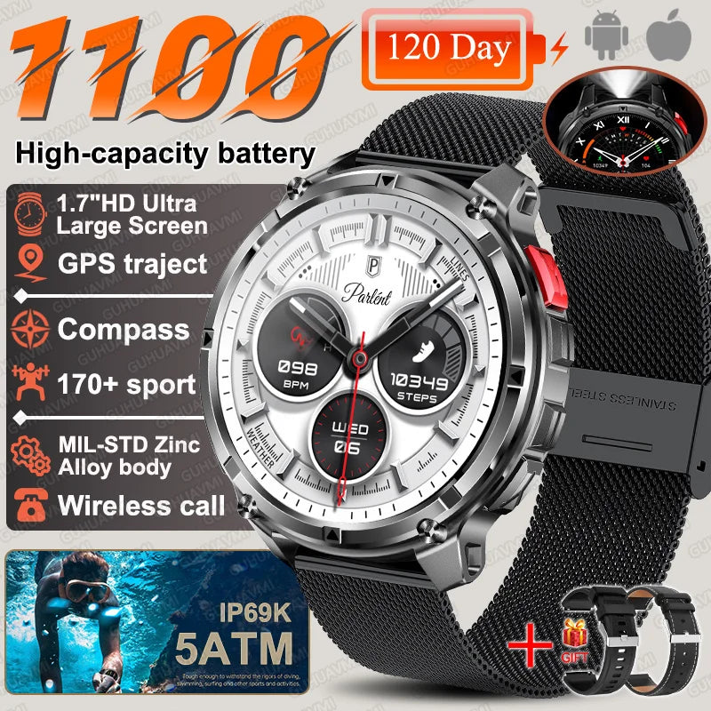 New T-Rex3 Pro 1100mAh Battery Smart Watch GPS Smartwatch