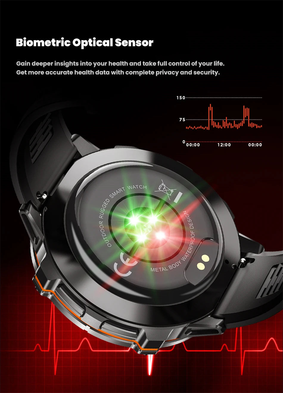 T-Rex 3 Military Grade 1000mAh Battery Smart Watch Sports