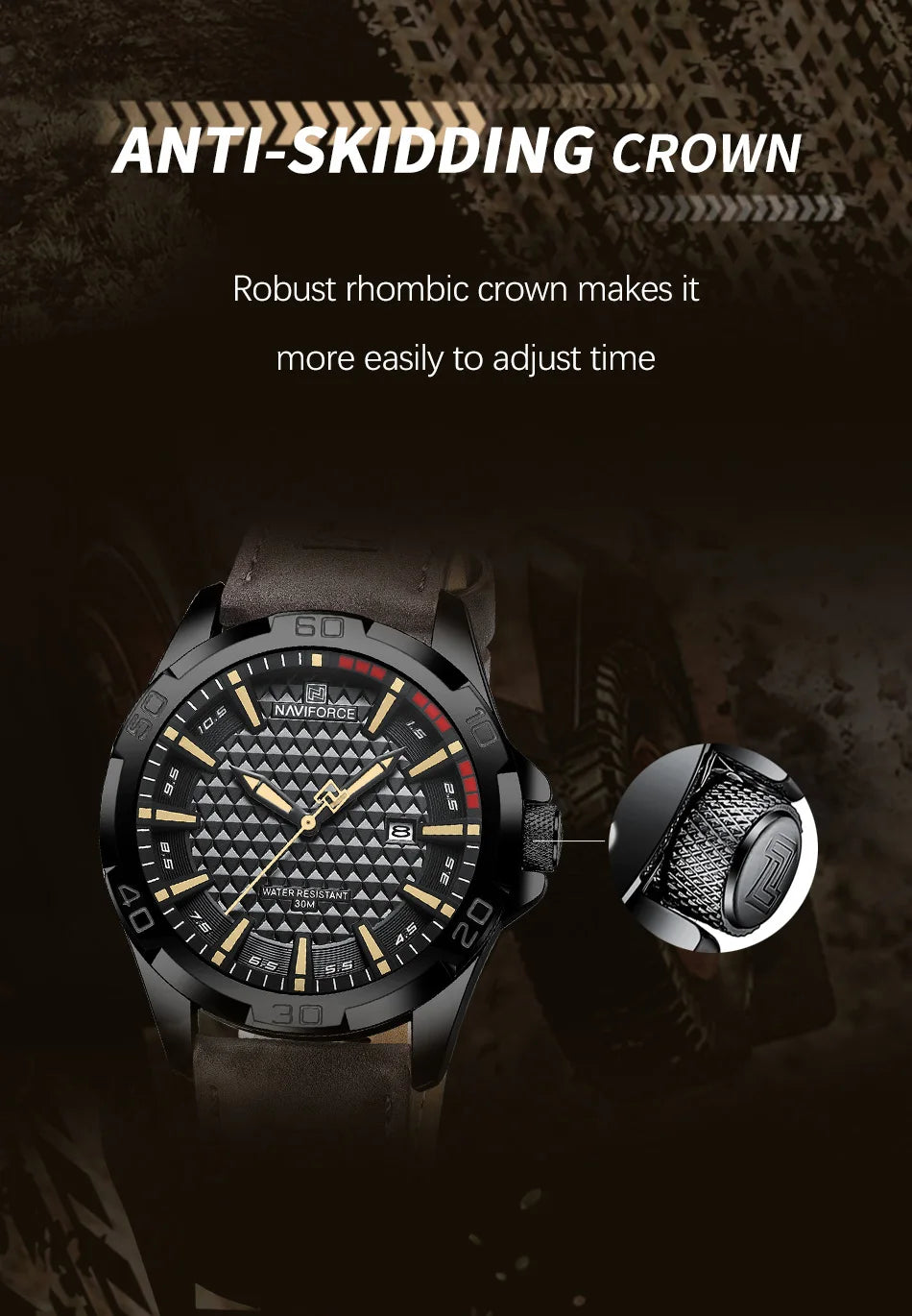 Men Casual Sport Military Quartz Calendar Wrist Watch for Man