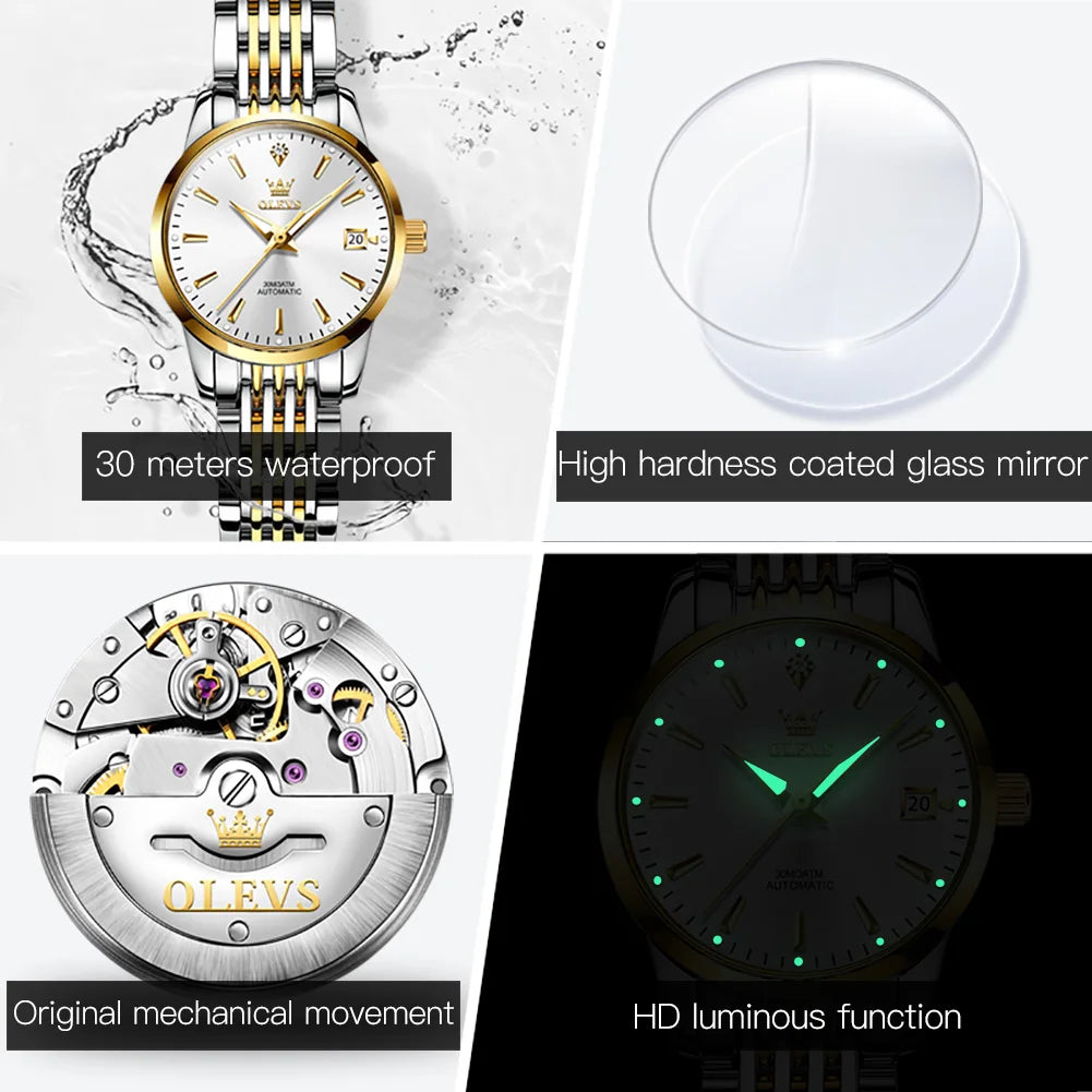 Luxury Brand Ladies Watch Automatic Mechanical Wristwatch