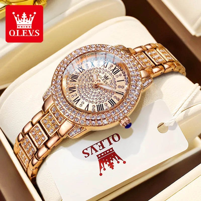 Luxury All Diamond Original Quartz Watch for Women