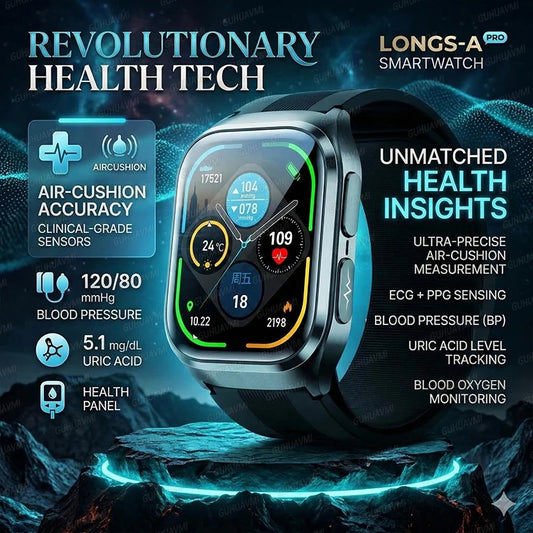 New Airbag Smart Watch Men AI Diagnosis Accurate Blood Pressure
