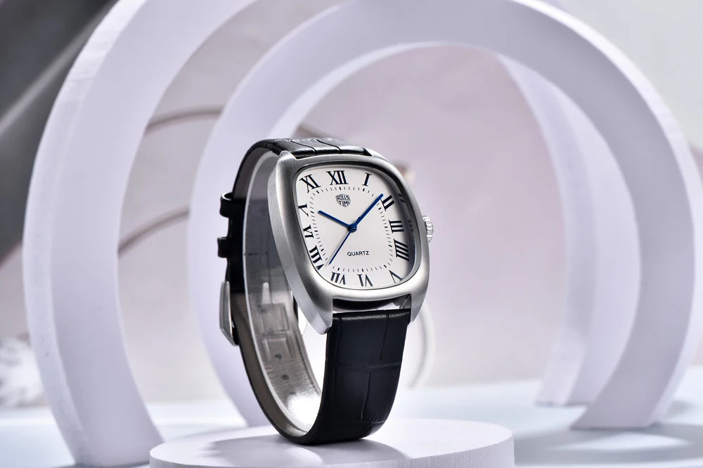 New Men's Watches Top Brand Luxury Oval Quartz Watch