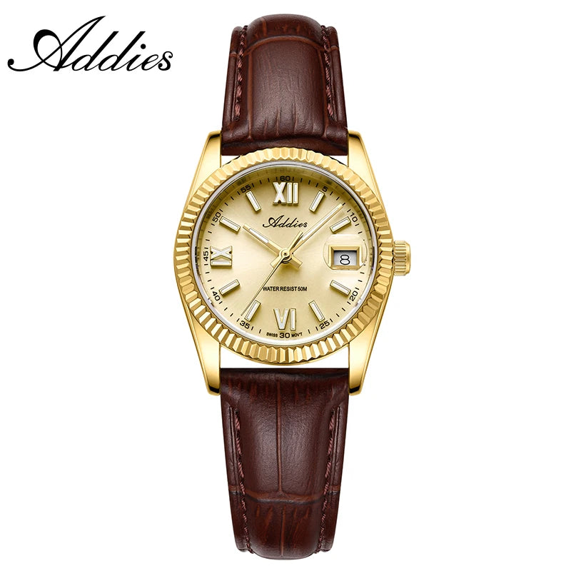 Addies New Ladies Quartz Watch 28mm Sapphire Mirror Watches