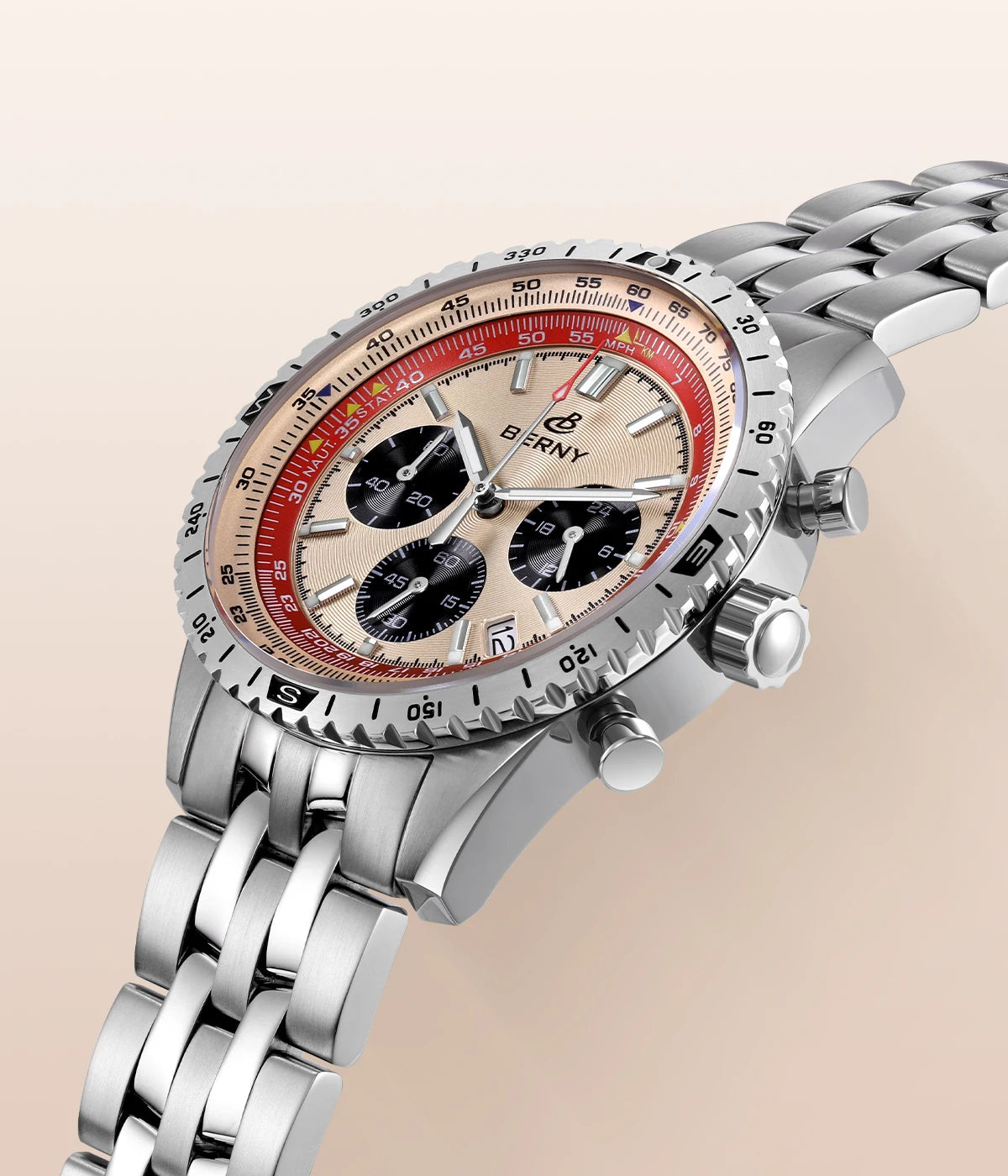 Chronograph Watches for Men Aviation Multifunction Quartz
