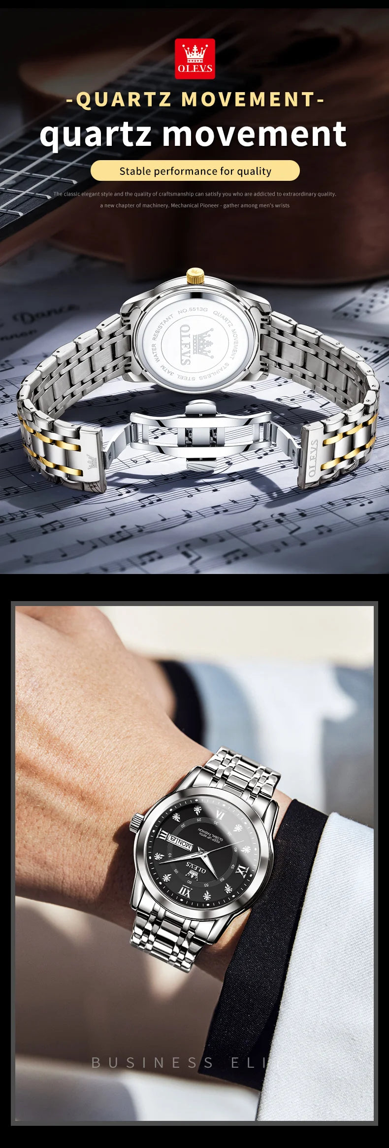Men's Watch Original Fashion Brand Quartz Waterproof Watch