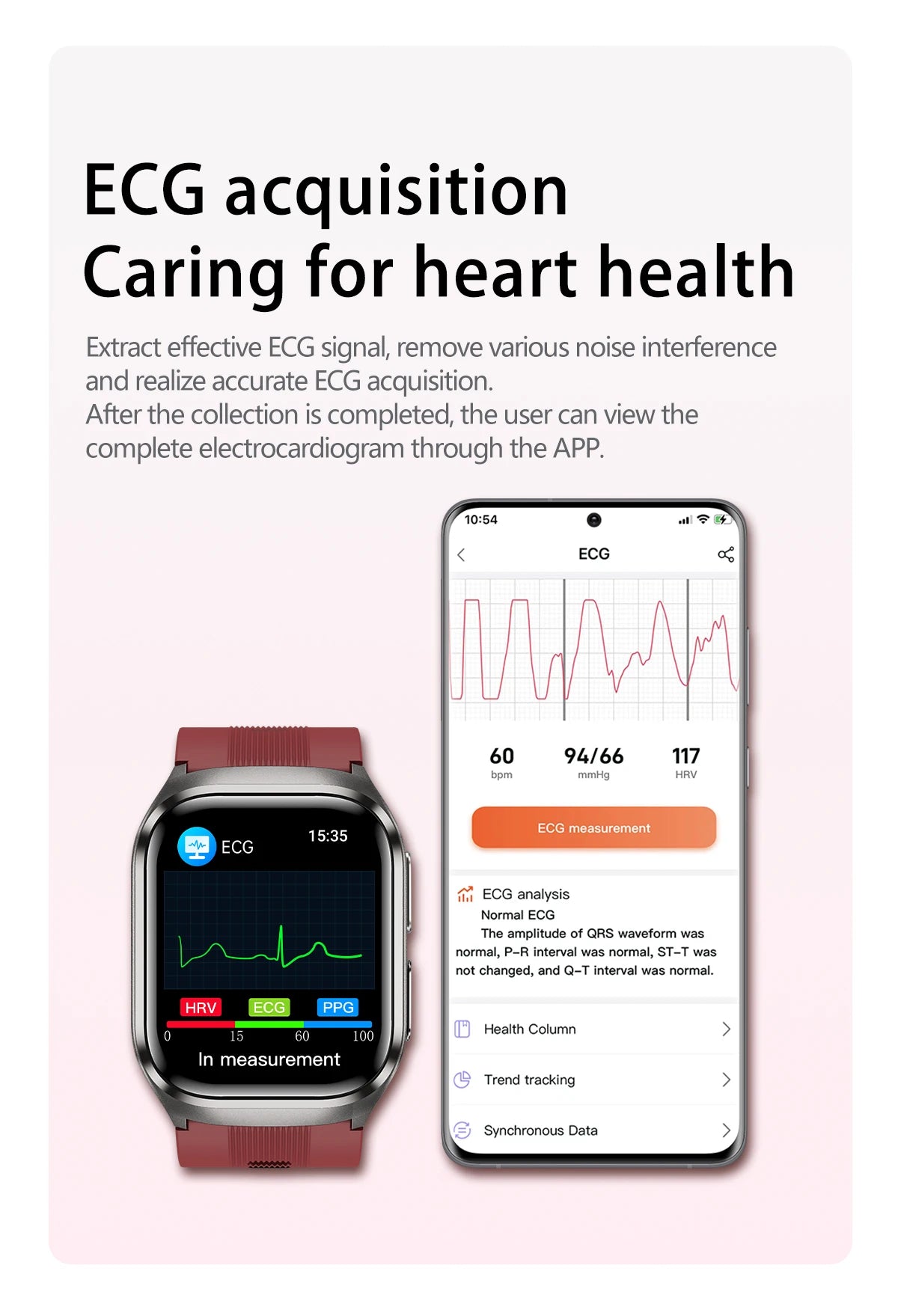 New Airbag Smart Watch Men AI Diagnosis Accurate Blood Pressure