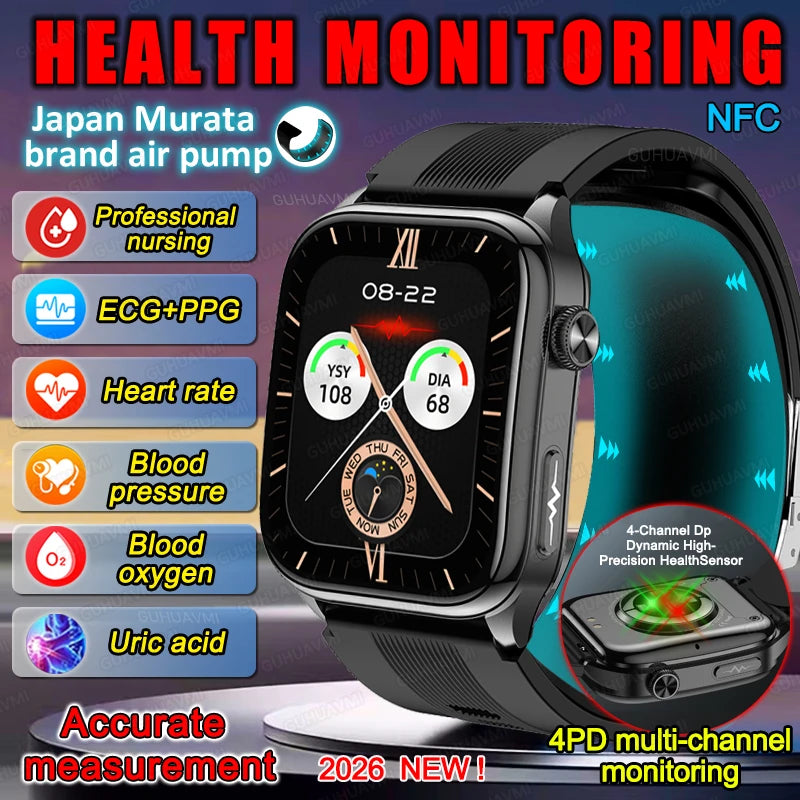 New Upgrade Air pump Smart Watch airbag Accurate Smartwatch