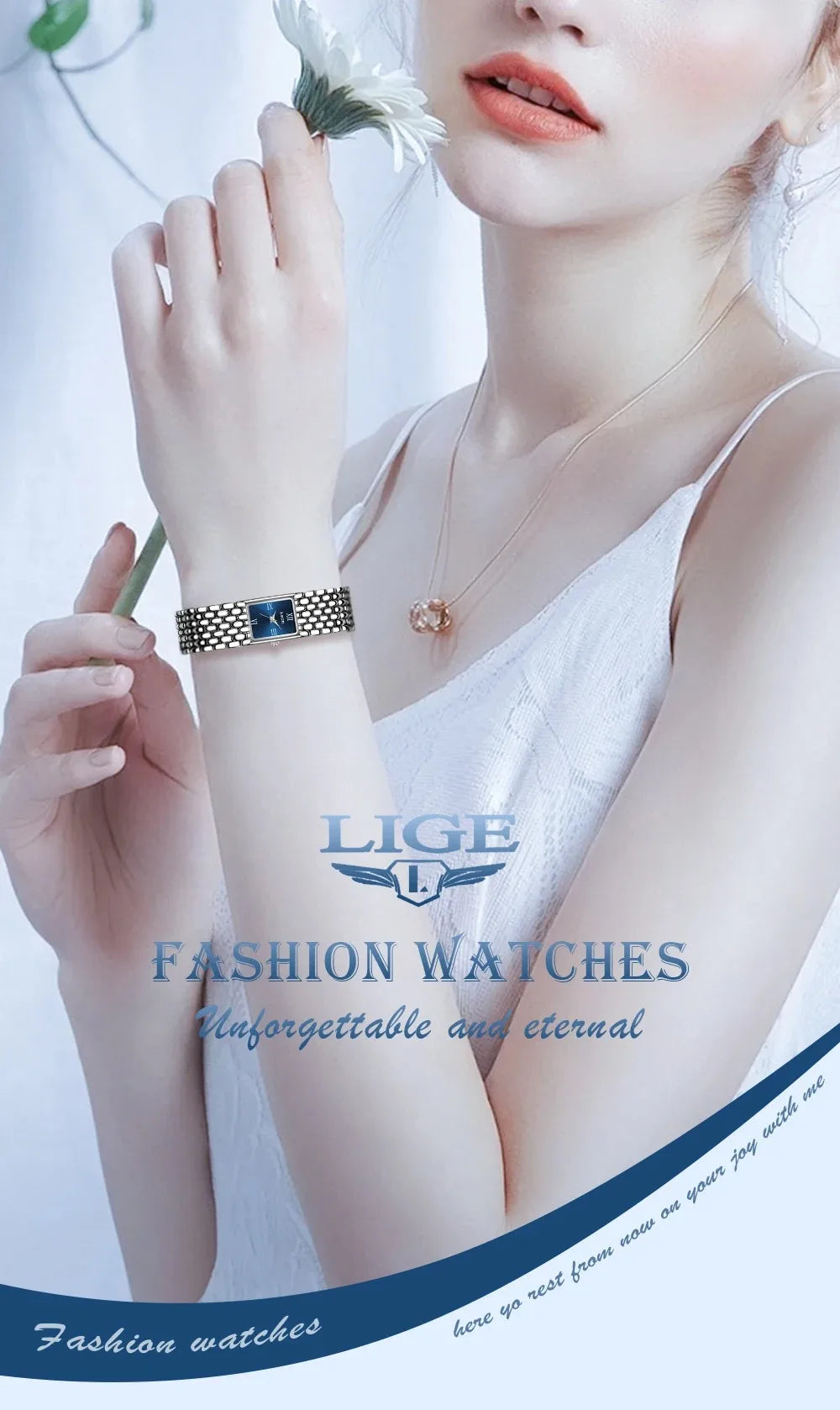 LIGE New Design Ladies Watch Fashion Quartz Wristwatch