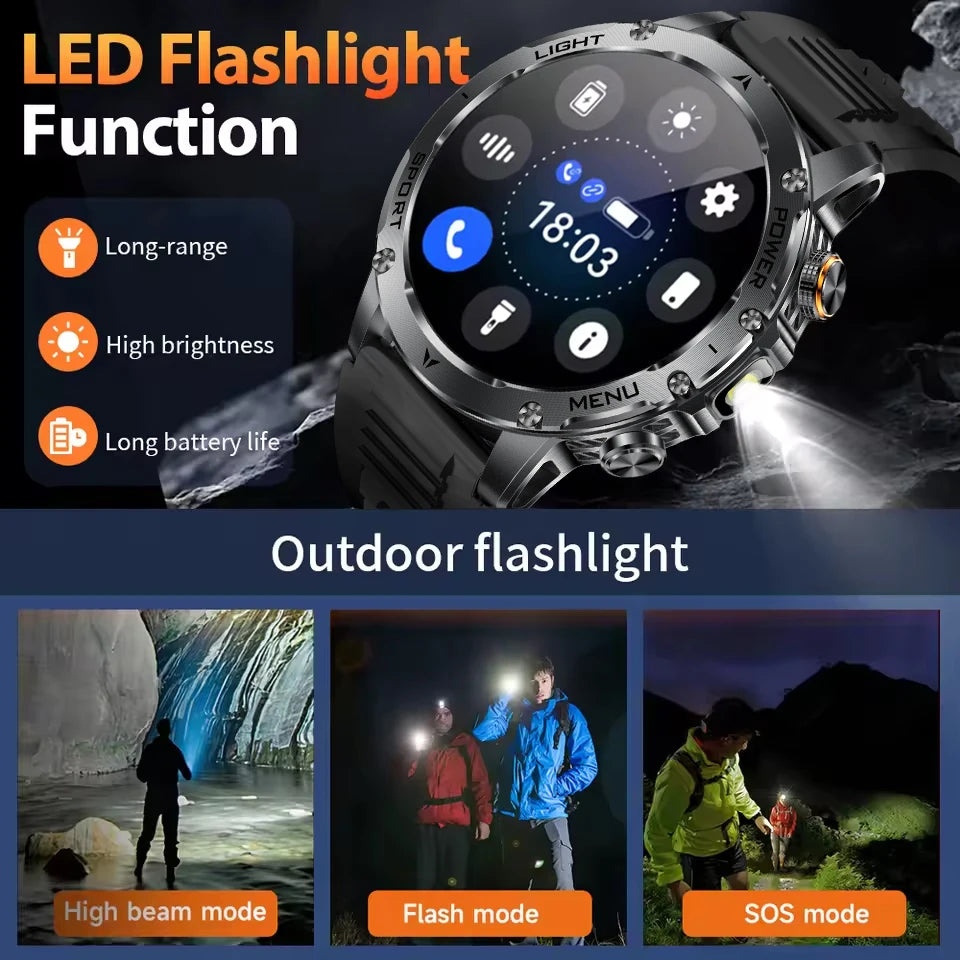New GPS Outdoor Sports Smart Watch Men AMOLED Screen