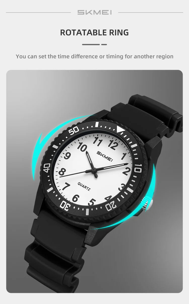 SKMEI 2622 Fashion Quartz Wristwatch 50M Waterproof Kid Watch
