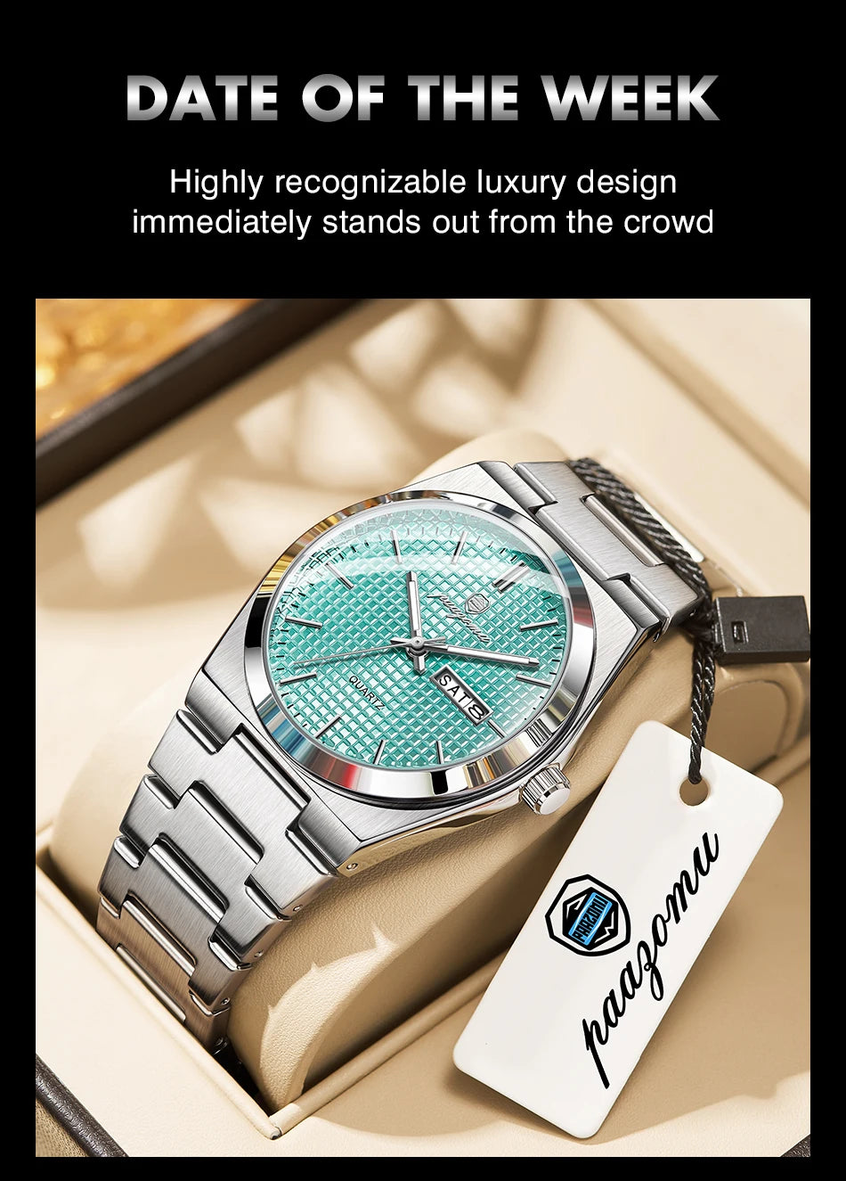 Original Luxury Men Clock Fashion Luminous Waterproof