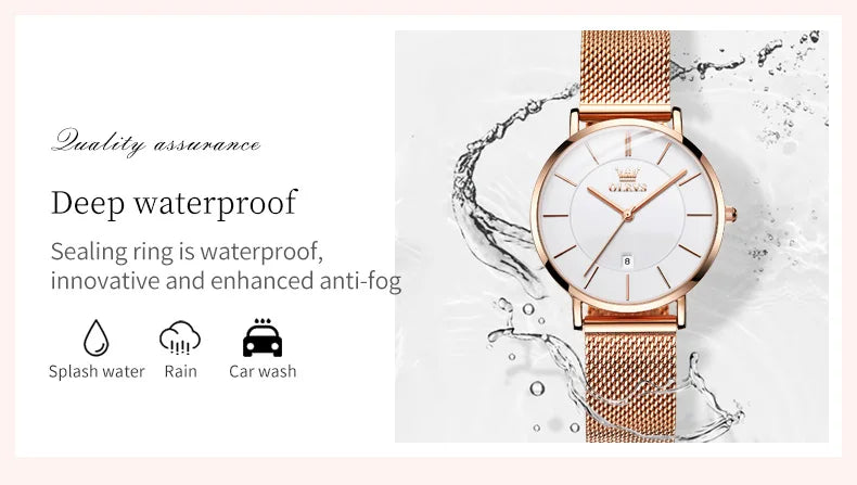 OLEVS Watches For Women Quartz Waterproof Watch Luxury