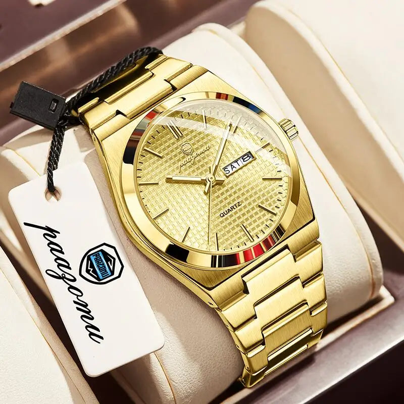 Original Luxury Men Clock Fashion Luminous Waterproof