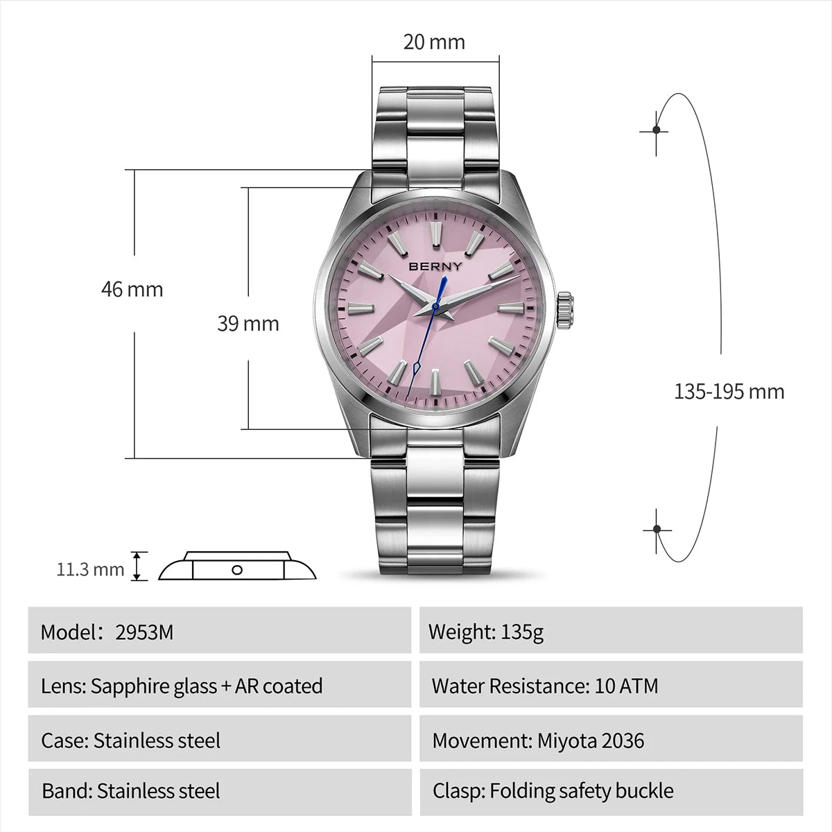 Quartz Women Watch Stereo Dial 39mm Watch Waterproof