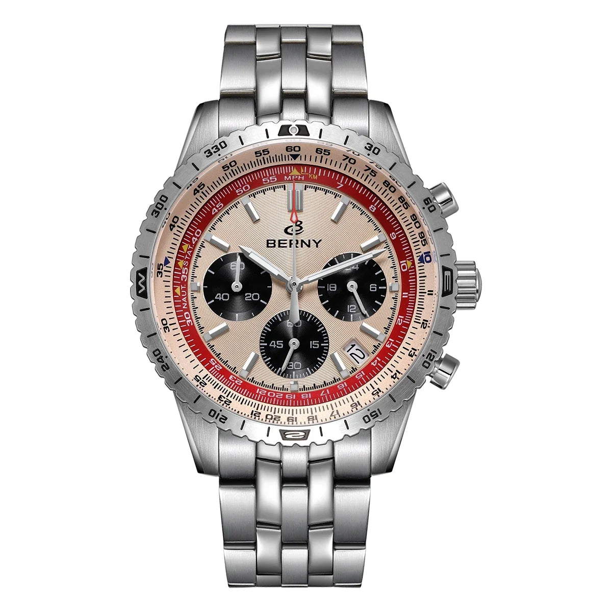 Chronograph Watches for Men Aviation Multifunction Quartz