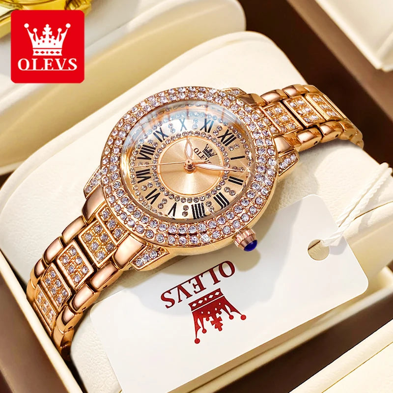 Luxury All Diamond Original Quartz Watch for Women