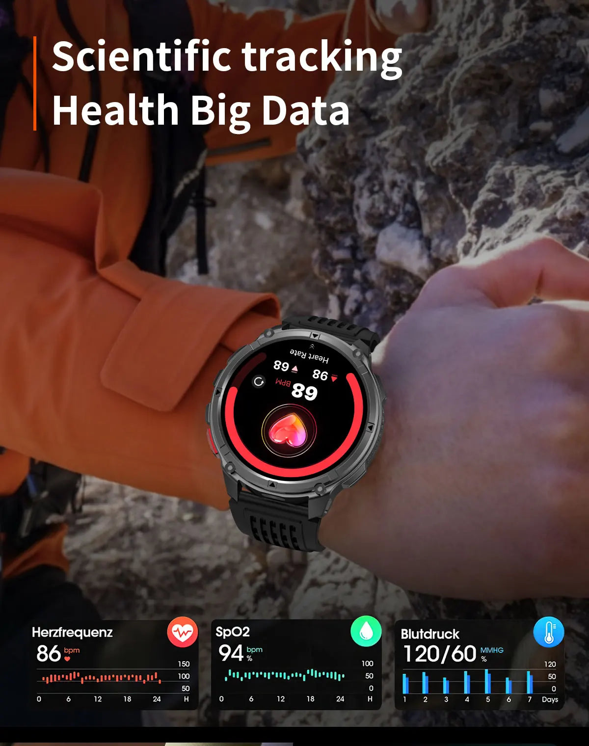 New T-Rex3 Pro 1100mAh Battery Smart Watch GPS Smartwatch