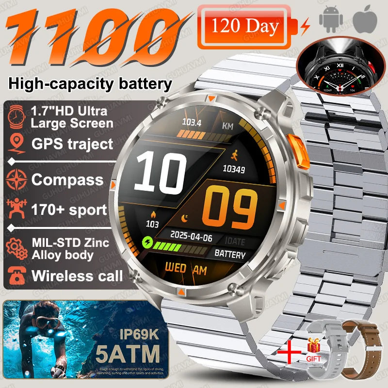 New T-Rex3 Pro 1100mAh Battery Smart Watch GPS Smartwatch