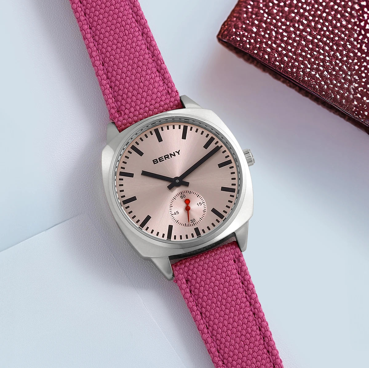 Ladies Railway Watch Canvas Women Wristwatch Quartz