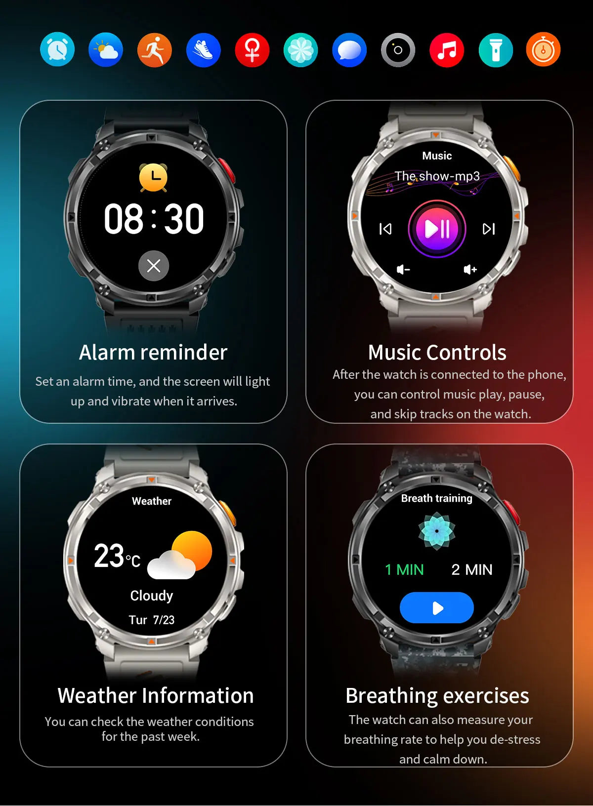New T-Rex3 Pro 1100mAh Battery Smart Watch GPS Smartwatch
