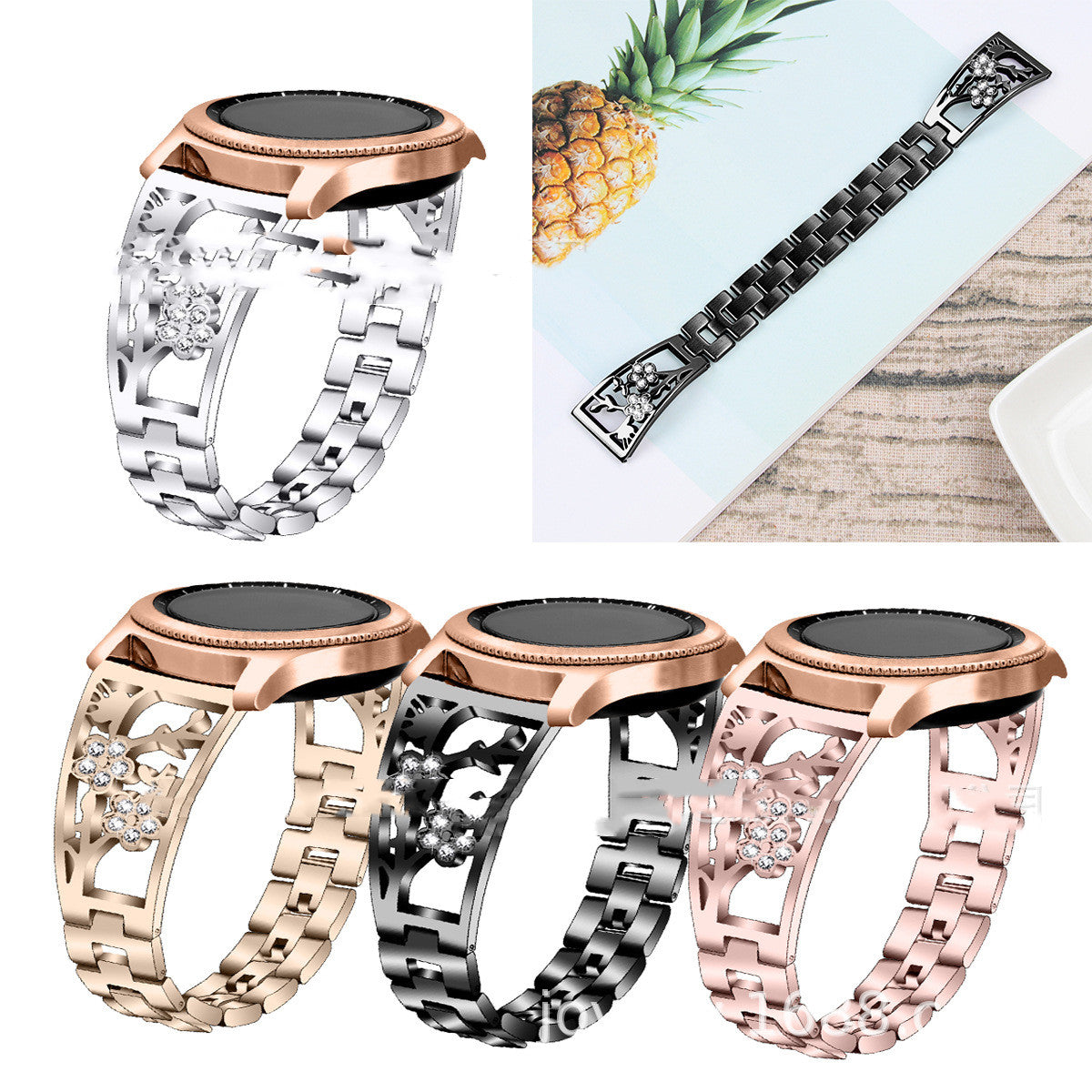 Plum Set Diamond Half Bracelet Detachable Watch Strap