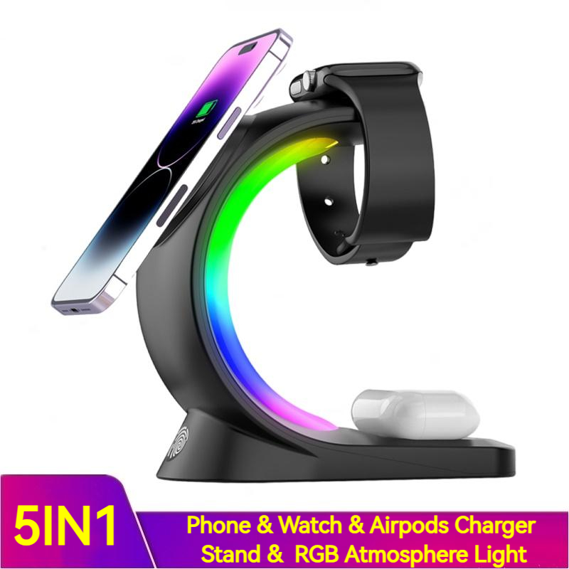 Light Charging Station For Airpods Pro I-phone Watch
