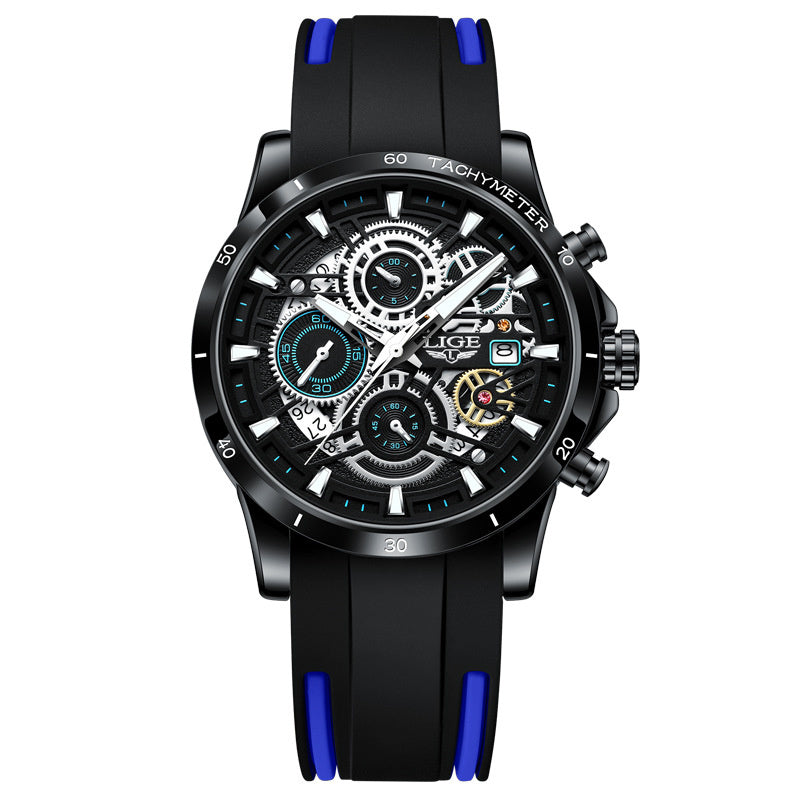 Quartz Watch Skeleton Design Multifunctional