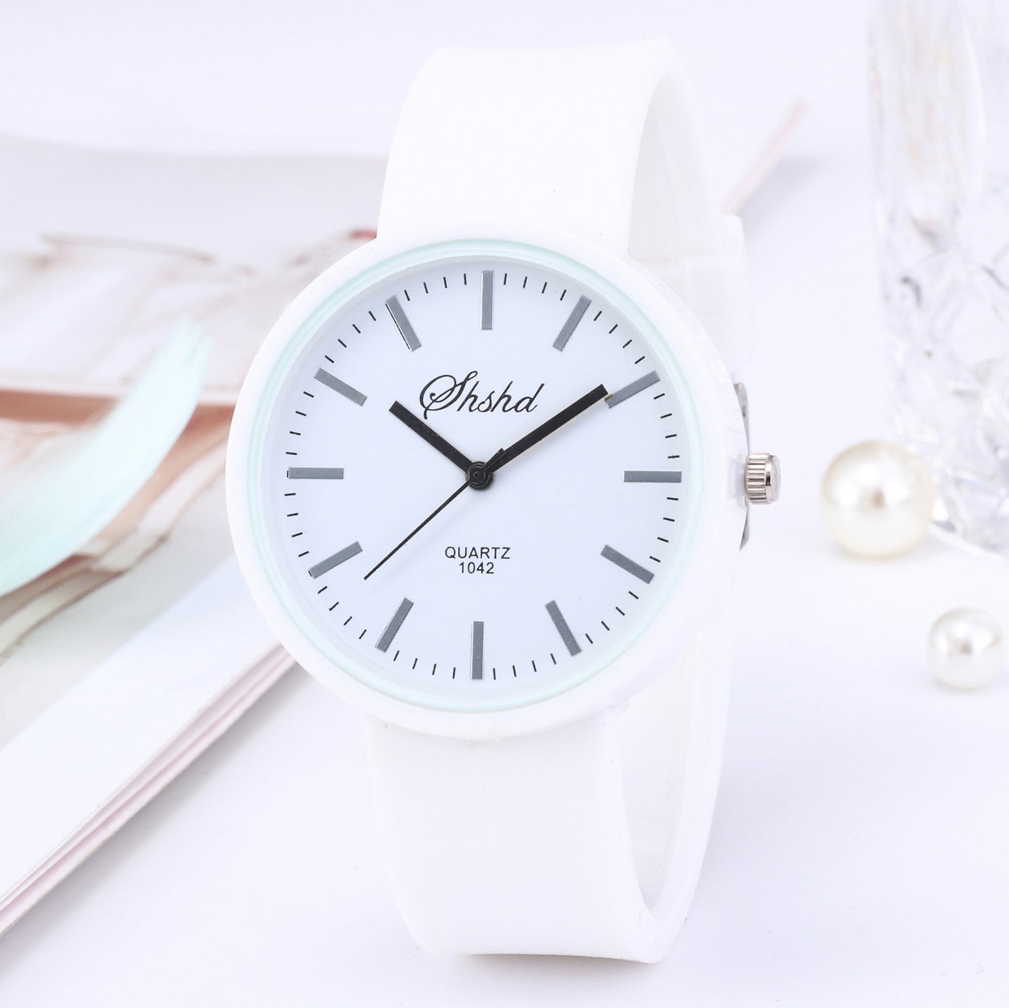 Girls Casual Candy Color Jelly Watch Students