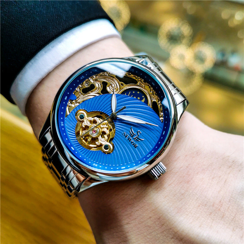 Automatic Mechanical Watch Men's Watch Skeleton Tourbillon Luminous