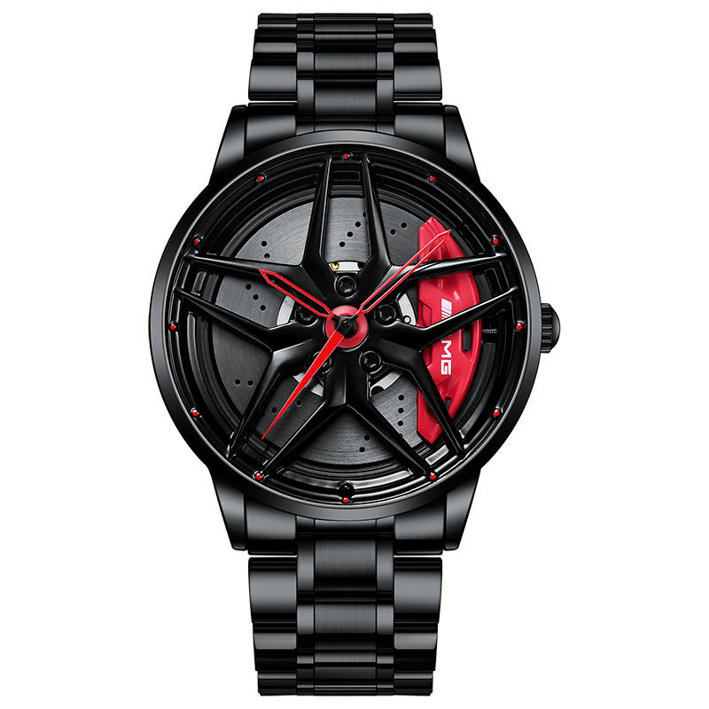 Watch Pentagram Forging Hollow Hub Model Men's Fashion Stereo