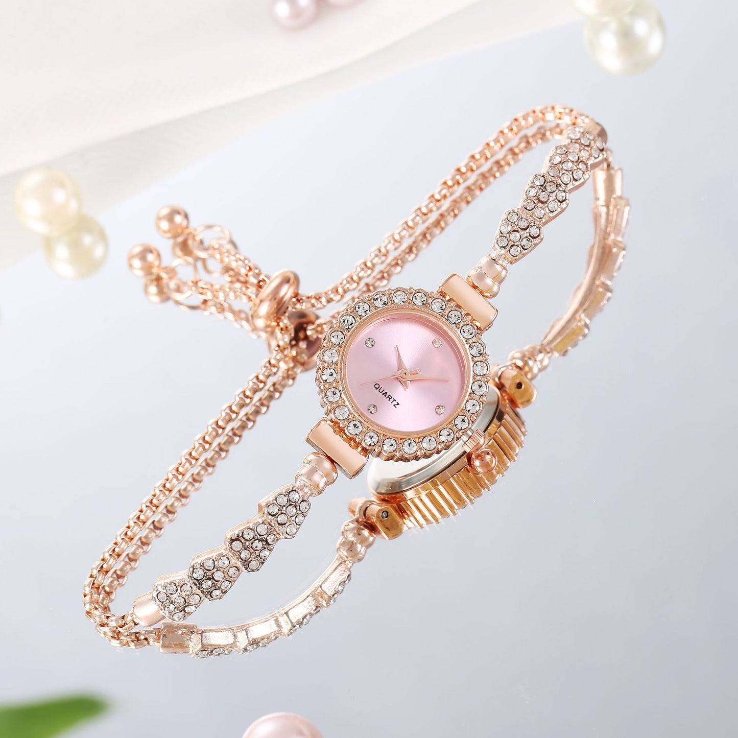 Fashion Luxury Women's Watch Gold Fine Strap Ladies Watch