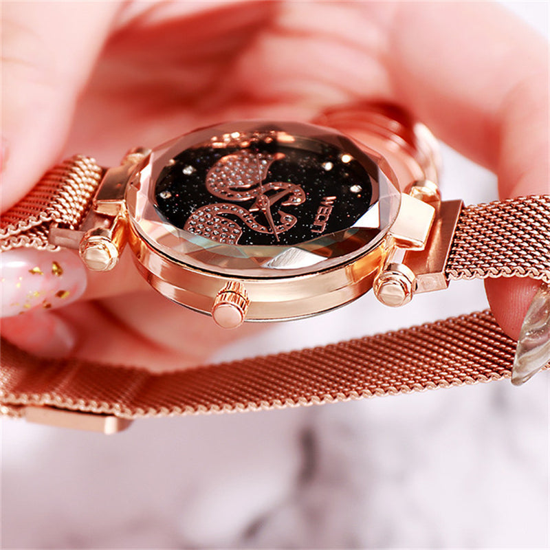 Magnet quartz ladies watch