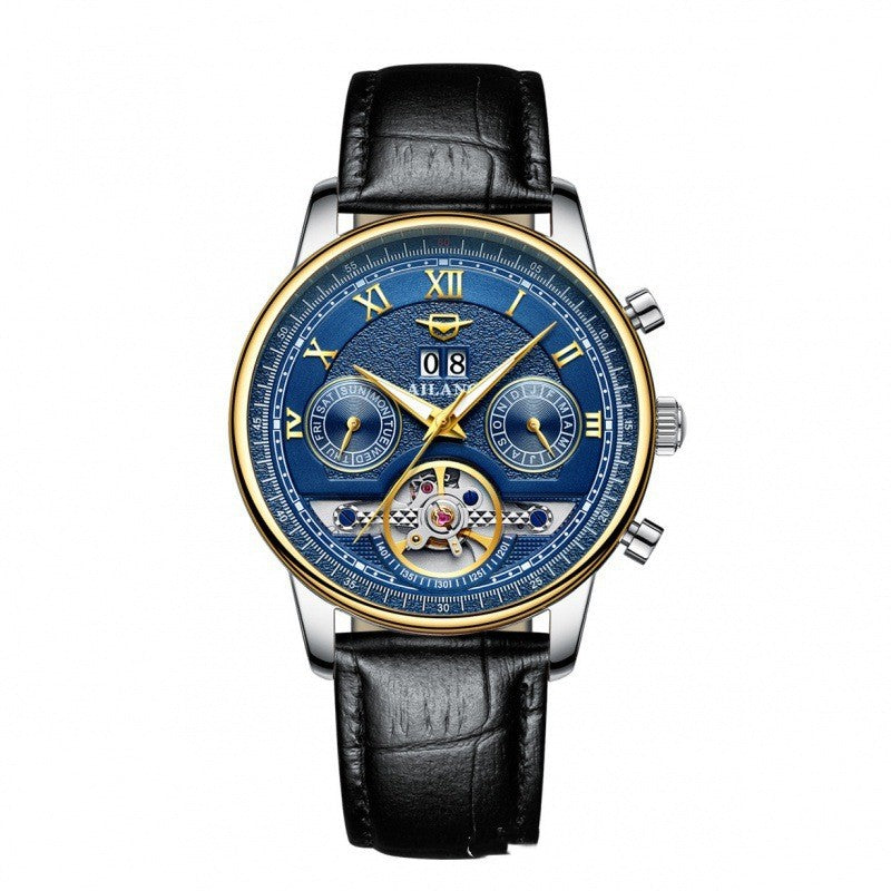 Automatic Mechanical Sun Moon Stars Business Men's Watch