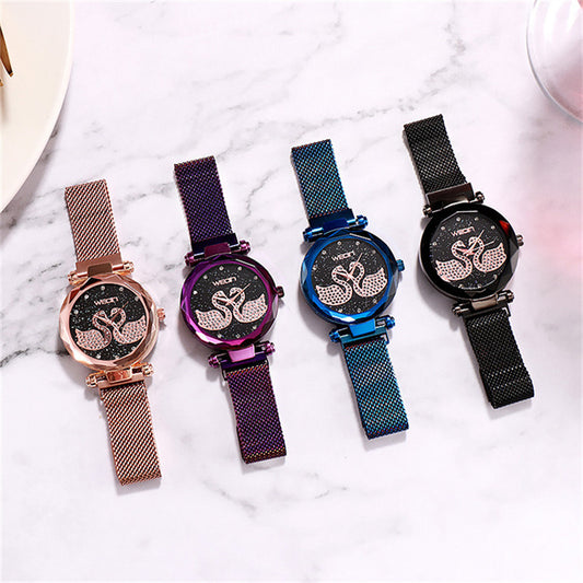 Magnet quartz ladies watch