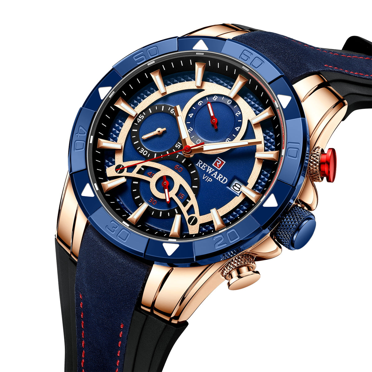 Men's Watch Calendar Watch Tape Quartz Watch