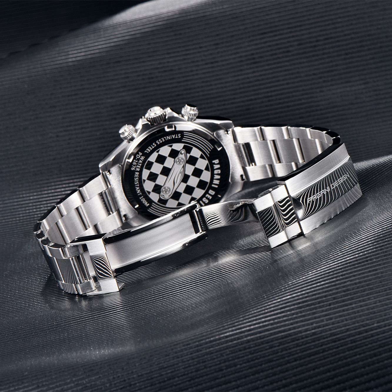 Berjani Quartz Watch Men's Chronograph Stainless Steel