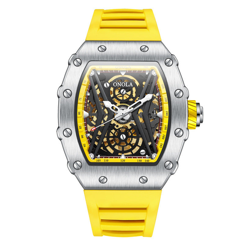 Fashion Sports Automatic Mechanical Watch Silicone Band