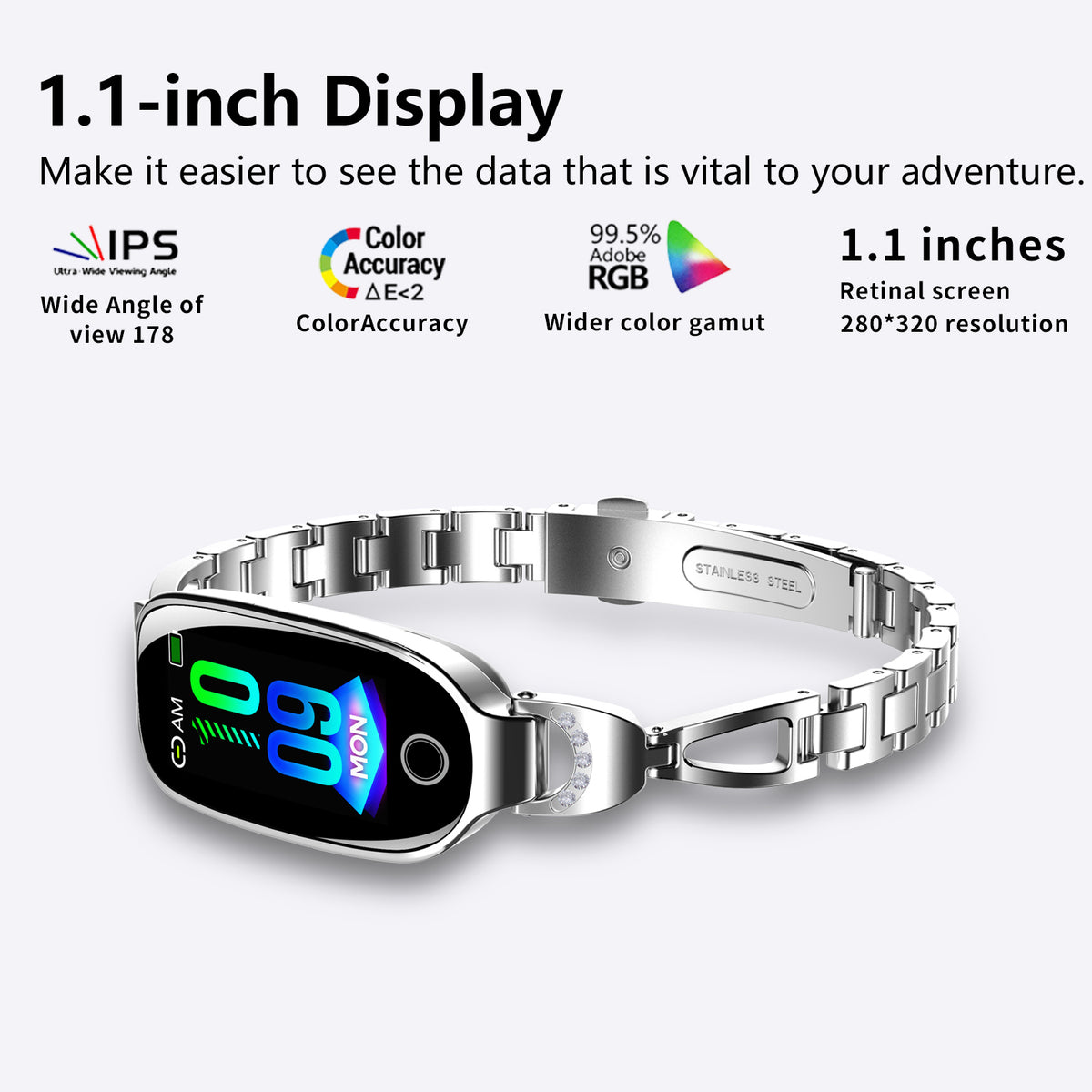 Gold Smartwatch For Women Compatible Blood Pressure