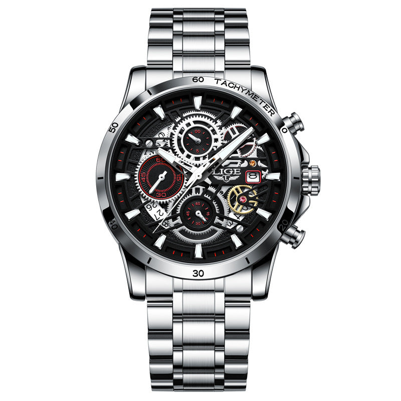 Quartz Watch Skeleton Design Multifunctional