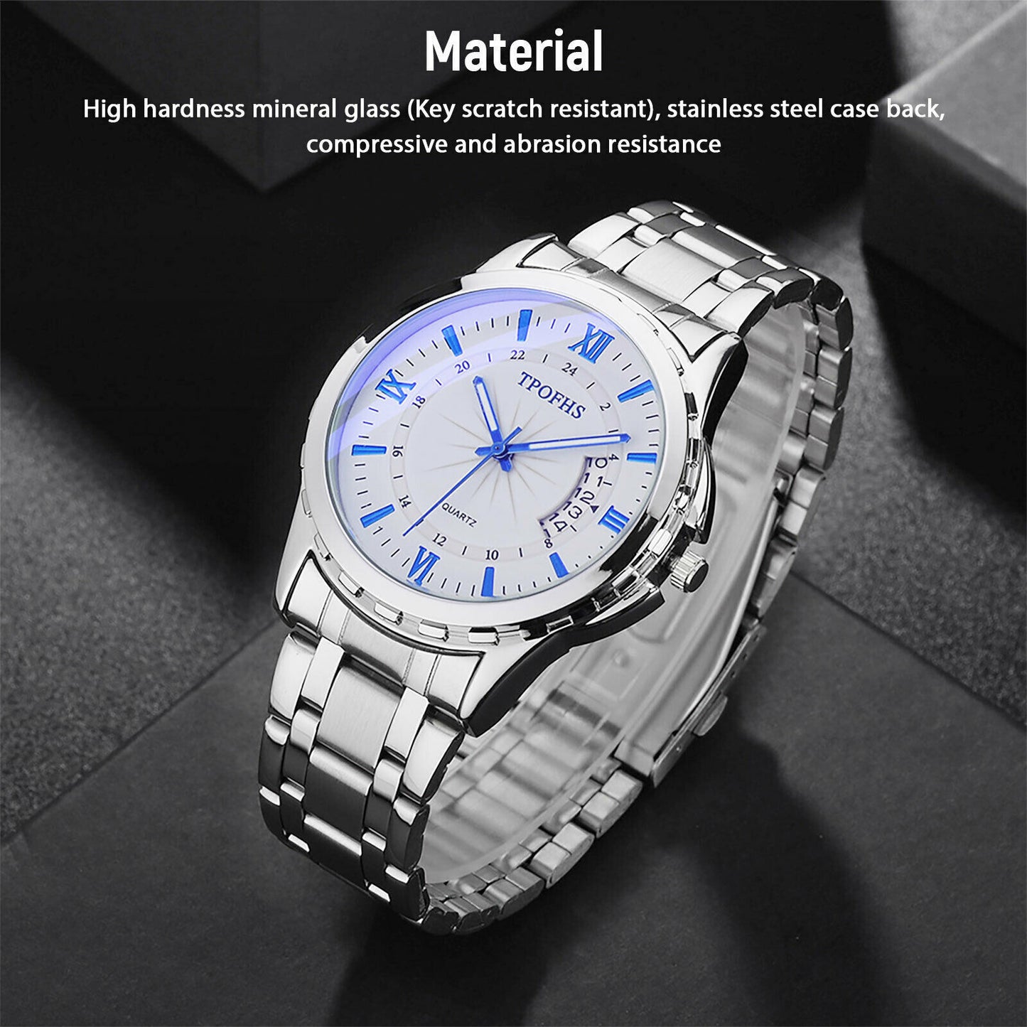 Stainless Steel Watch For MEN Classic Analog Wristwatch Fashion Classic Men Gift